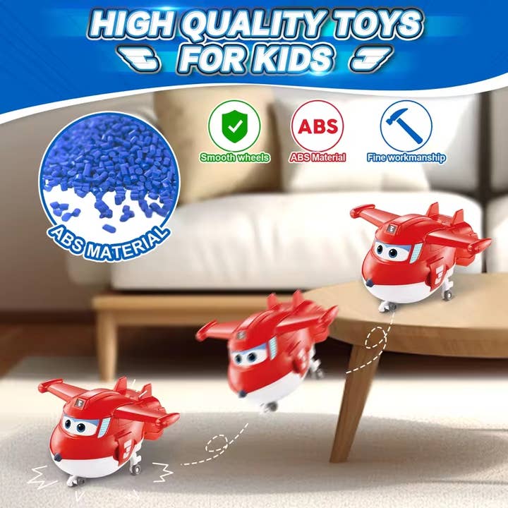 Alpha Toys - Wholesale Toy Plane - Kids - Super Wings 5" Transforming Jett Airplane Toy