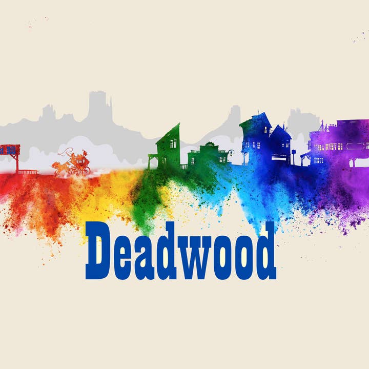 City Of Deadwood Skyline Poster Watercolor Art for wholesale by BMS BIZ