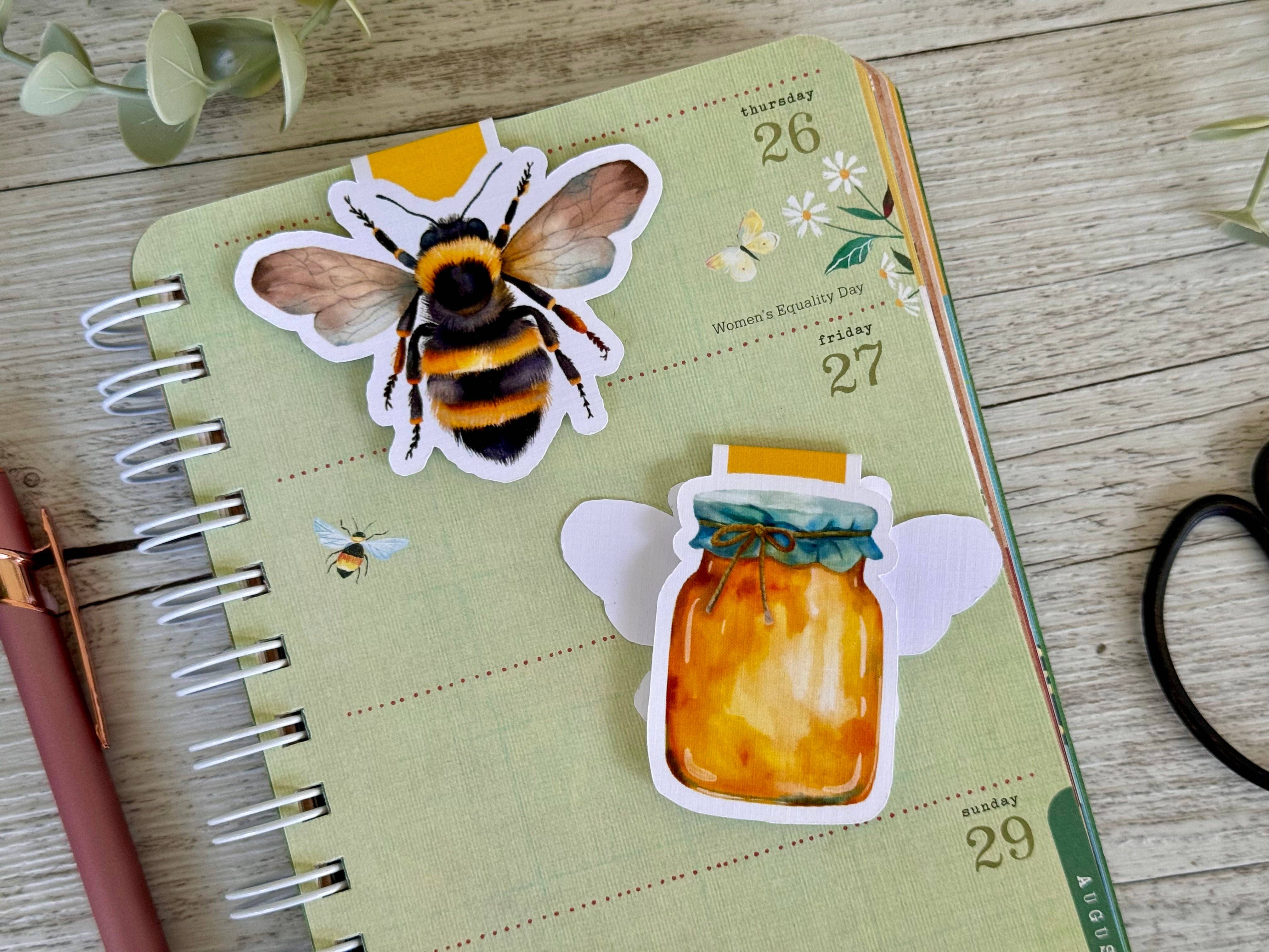 Scattered Seed Co - Wholesale Bookmark - Sunflower and Bee & Honey MAGNETIC BOOKMARKS6