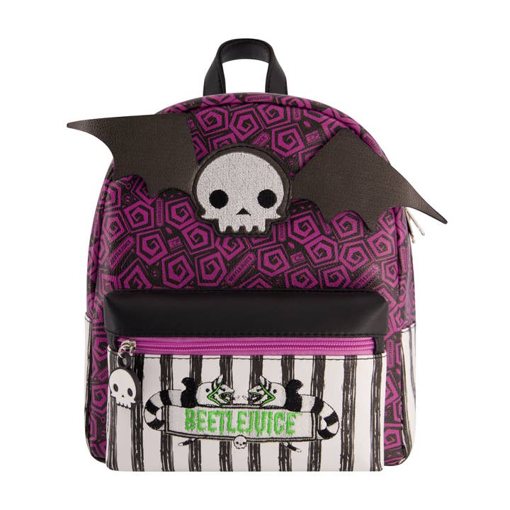 Beetlejuice Mini Backpack, Purple for wholesale by Concept One