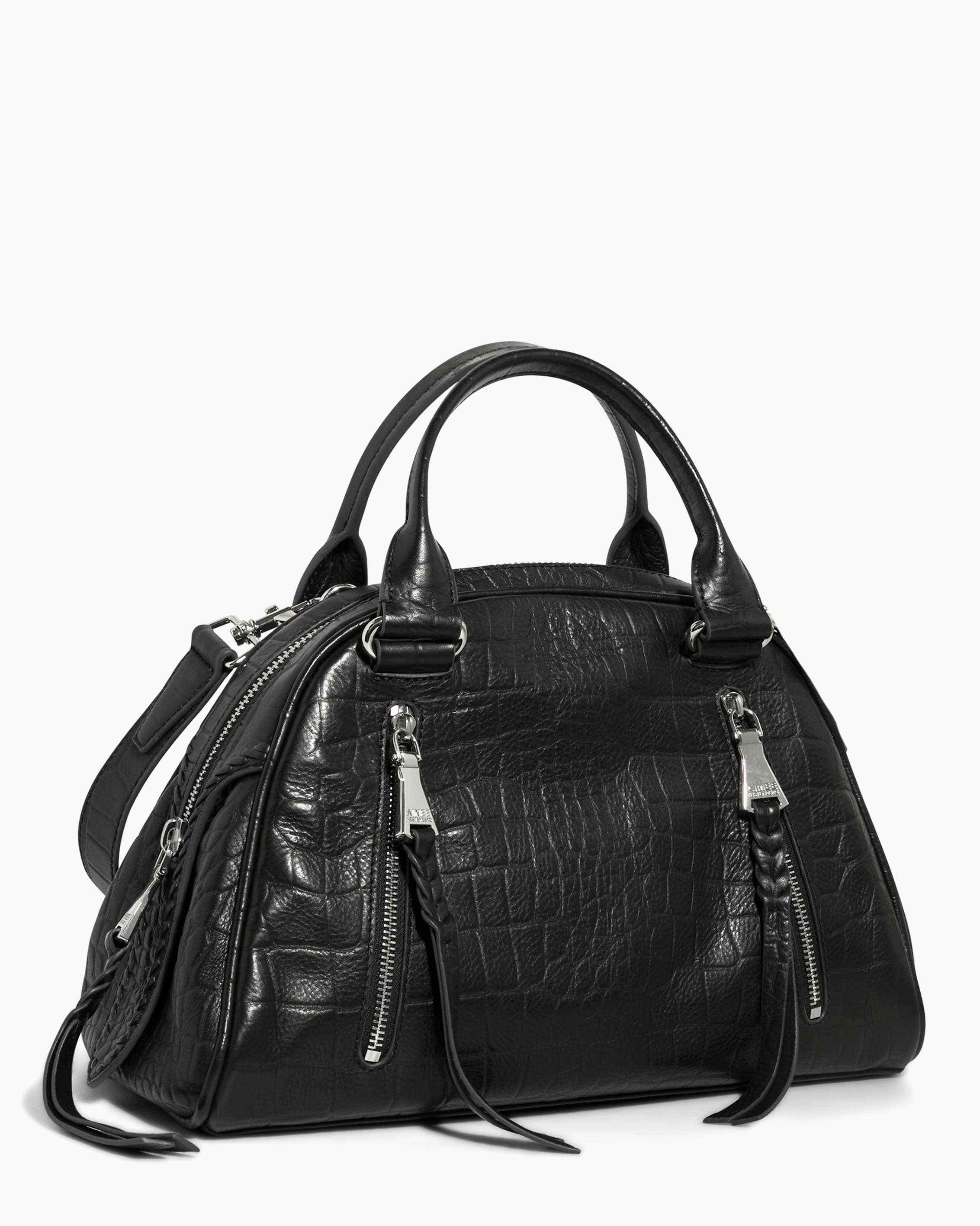 Black Croco Day Dream Satchel for wholesale on Faire3