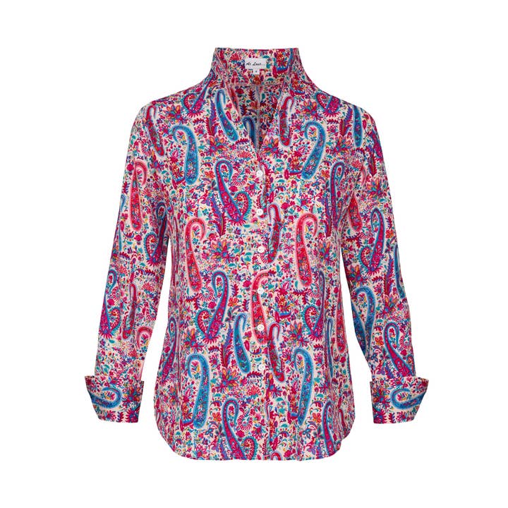 Chelsea-skjorte i pink & blå fiesta for engroshandel hos At Last