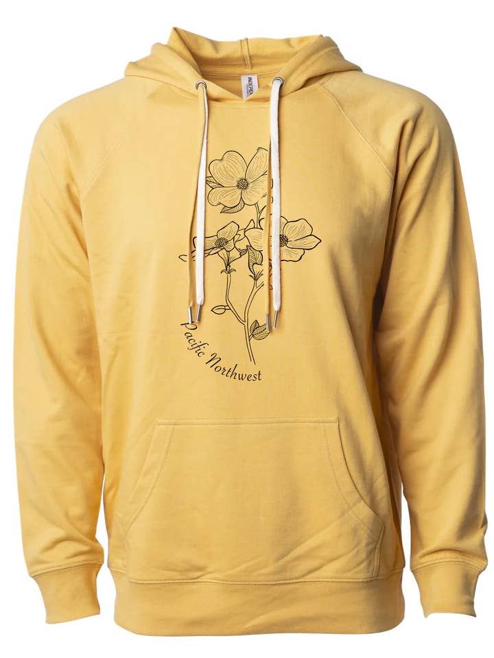 Chandail à capuchon à double ficelle Wildflowers pour la vente par NW Accent
