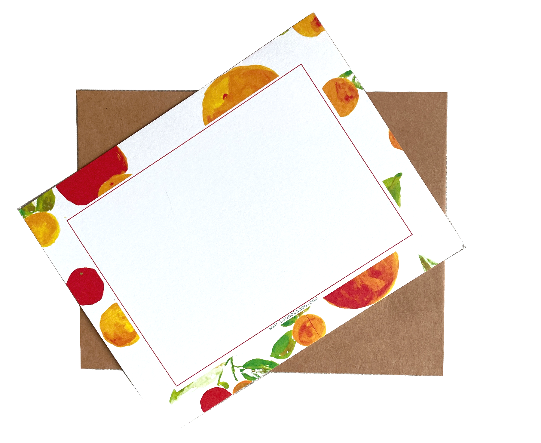 LadooLadoo - Wholesale Stationery/Notecard Set - Note Cards- Oranges (Set of 8 )1