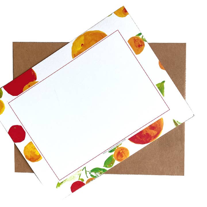 LadooLadoo - Wholesale Stationery/Notecard Set - Note Cards- Oranges (Set of 8 )1