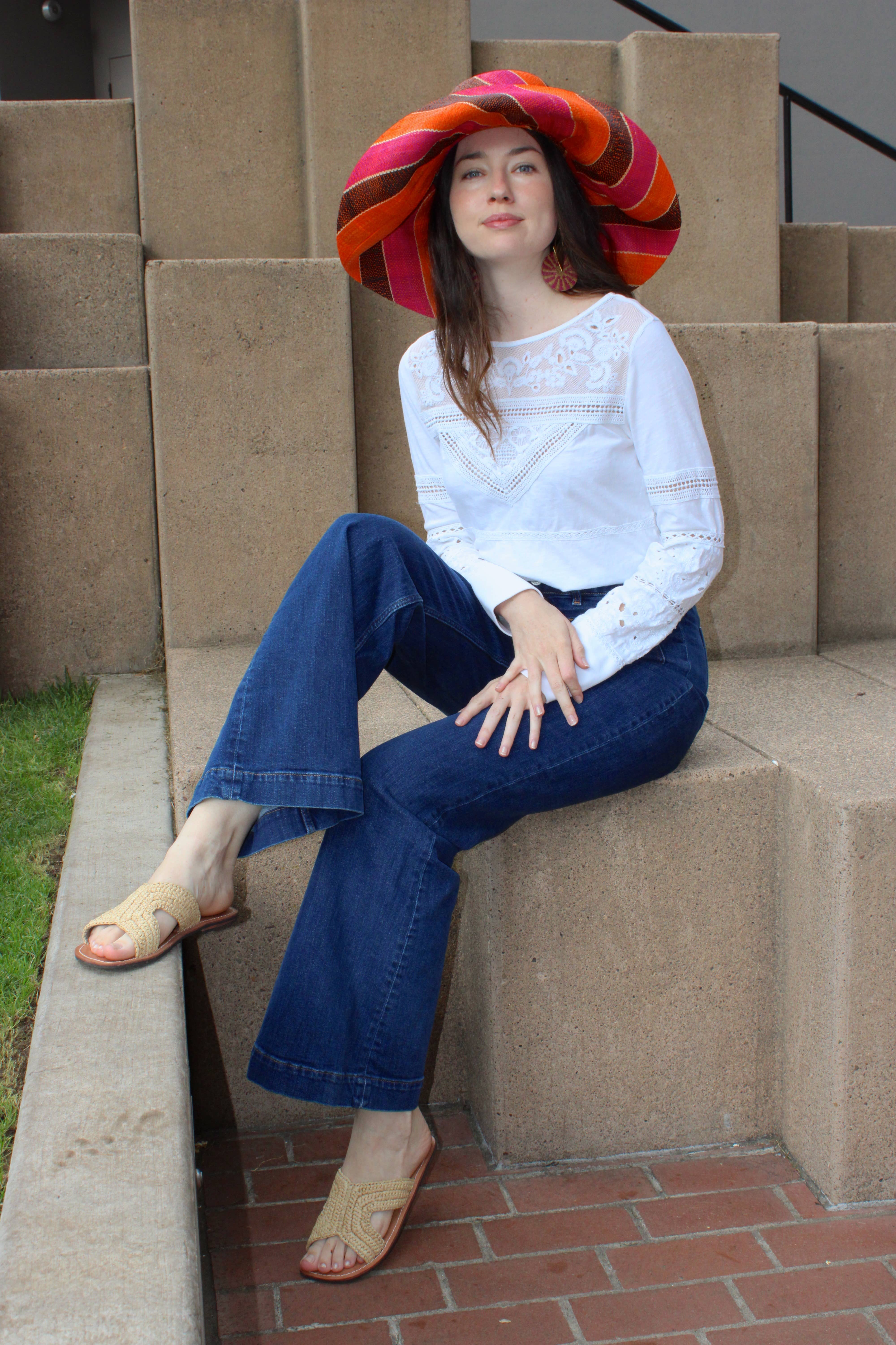 Shebobo - Vente Chapeau de paille – femme - Chapeaux de paille Shebobo Monica à larges bords rayés 13 cm et 18 cm pliables52