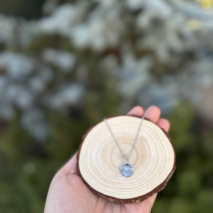 Arthousefern - Wholesale Pendant/Charm Necklace - Norwegian forest by night necklace- Stainless Steel10