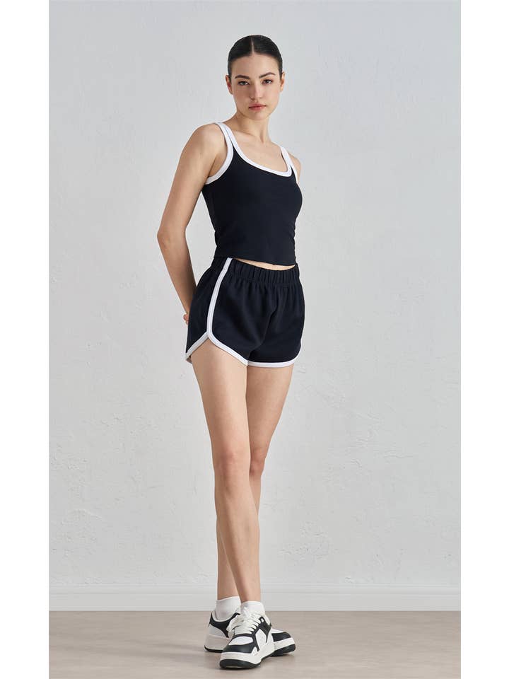 91thelabel - Wholesale Athletic Shorts - Women's - Regan Color Contrast Running Short6