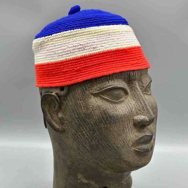 Large Size Woven Cotton African Kufi Men's Hat for wholesale by The Niger Bend
