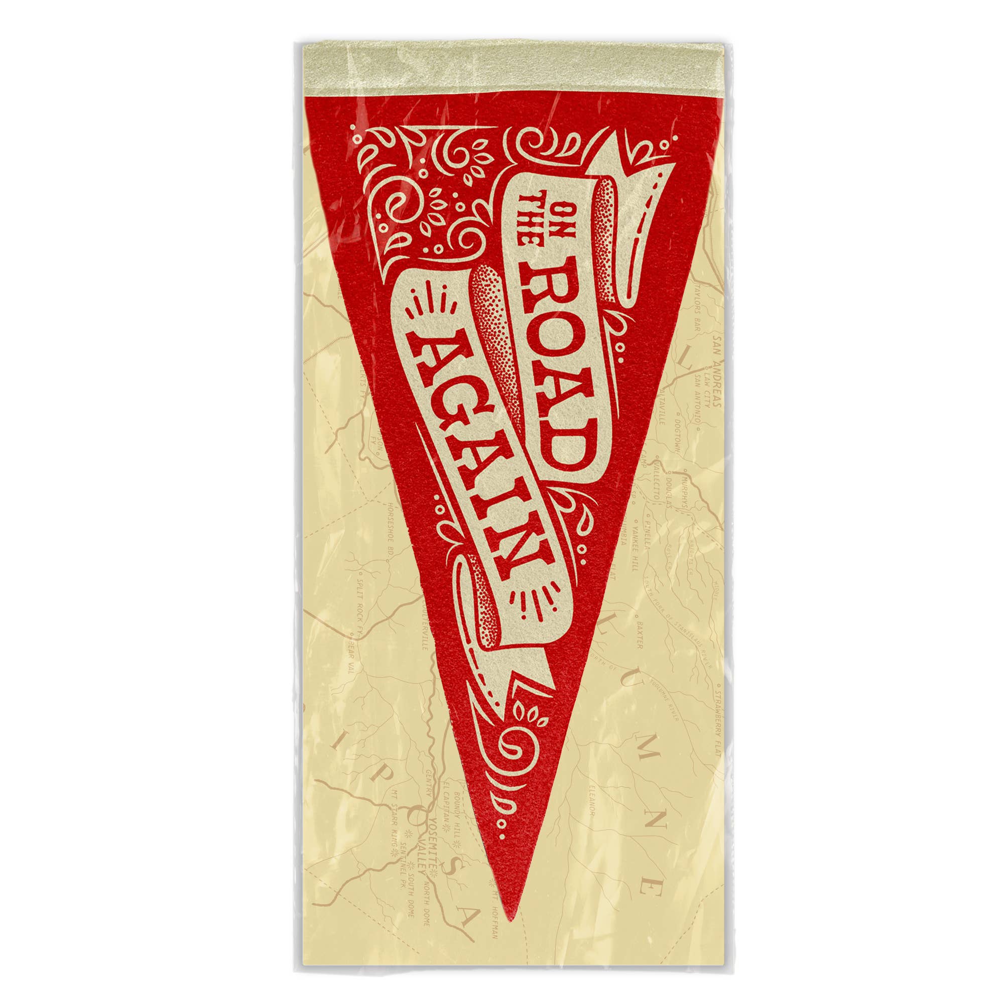 Poppy & Quail - Wholesale Flag - On the Road Again Mini Pennant1