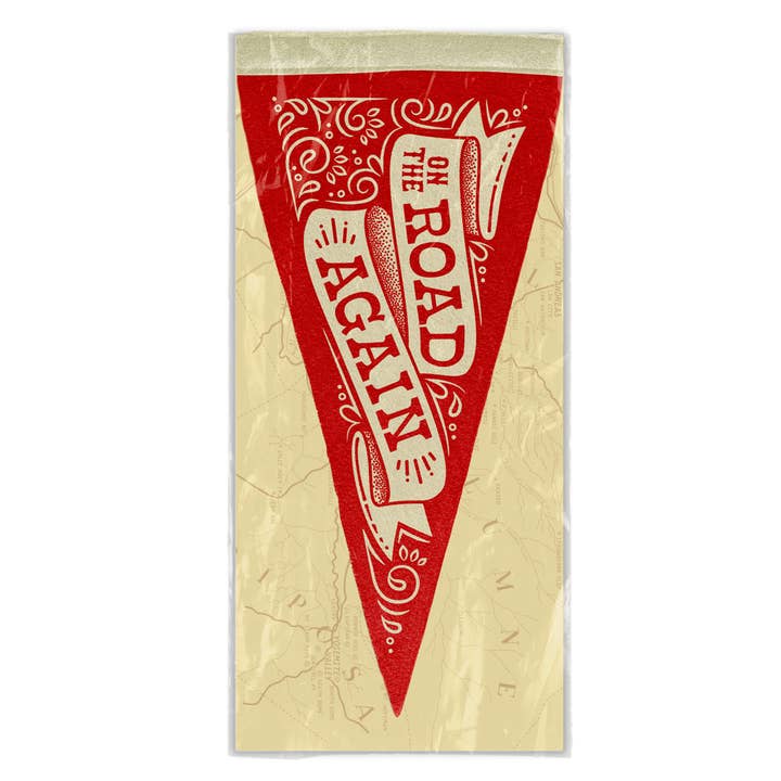 Poppy & Quail - Wholesale Flag - On the Road Again Mini Pennant1