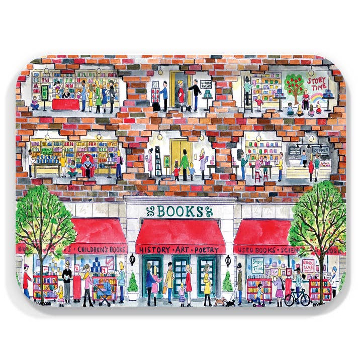 Bookstore Serving Tray by Michael Storrings for wholesale by Trays4Us