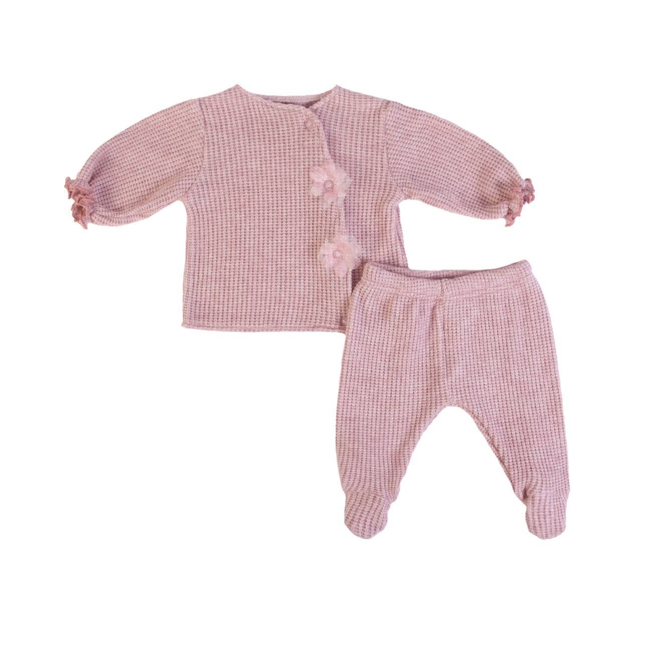 Pink 16666 - Knitted t-shirt long sleeve + pants - AW 25-26 for wholesale on Faire