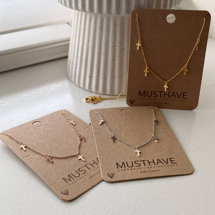 Mini Cross Dangle Necklace for wholesale by musthavemustget