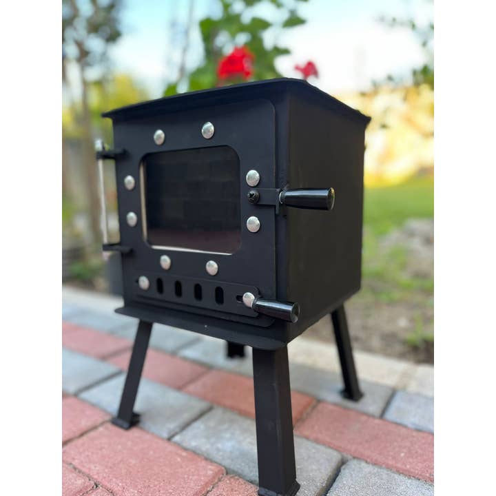 blackseametalworks – wholesale Fire pit – Tiny Wood Burning Stove, Tiny House, Rv, Caravan Stove (4 Inches Flue Outlet)2