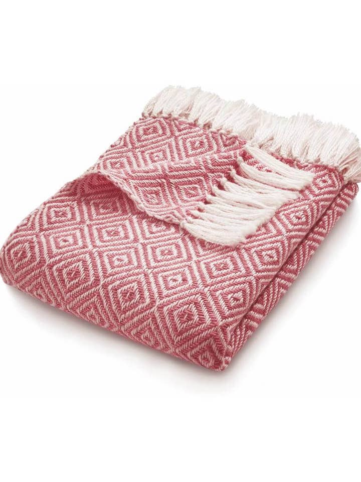 Manta de Diamante Tejida Rosa Coral para venta al por mayor de THE RUGS