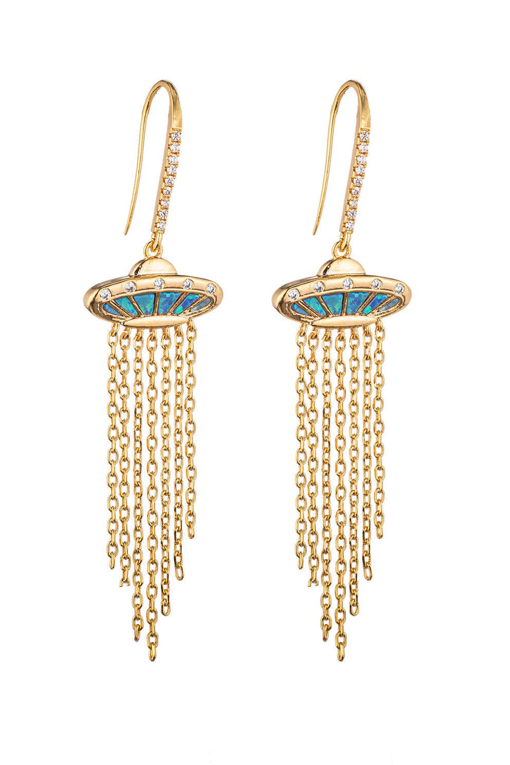 Eye Candy Los Angeles – wholesale Hängande örhängen – Amelia Rymdskepp Dinglande Örhängen0