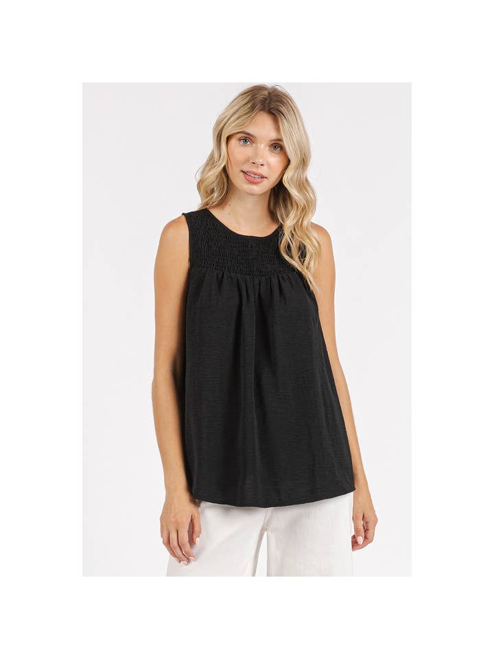 mittoshop - Wholesale Blouse - Women's - AIRFLOW SMOCKED YOKE SLEEVELESS BLOUSE33