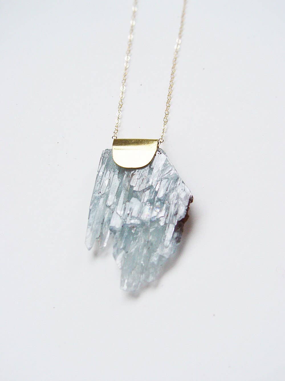Friedasophie - Wholesale Pendant/Charm Necklace - Blue Barite Crystal Gold Necklace.1