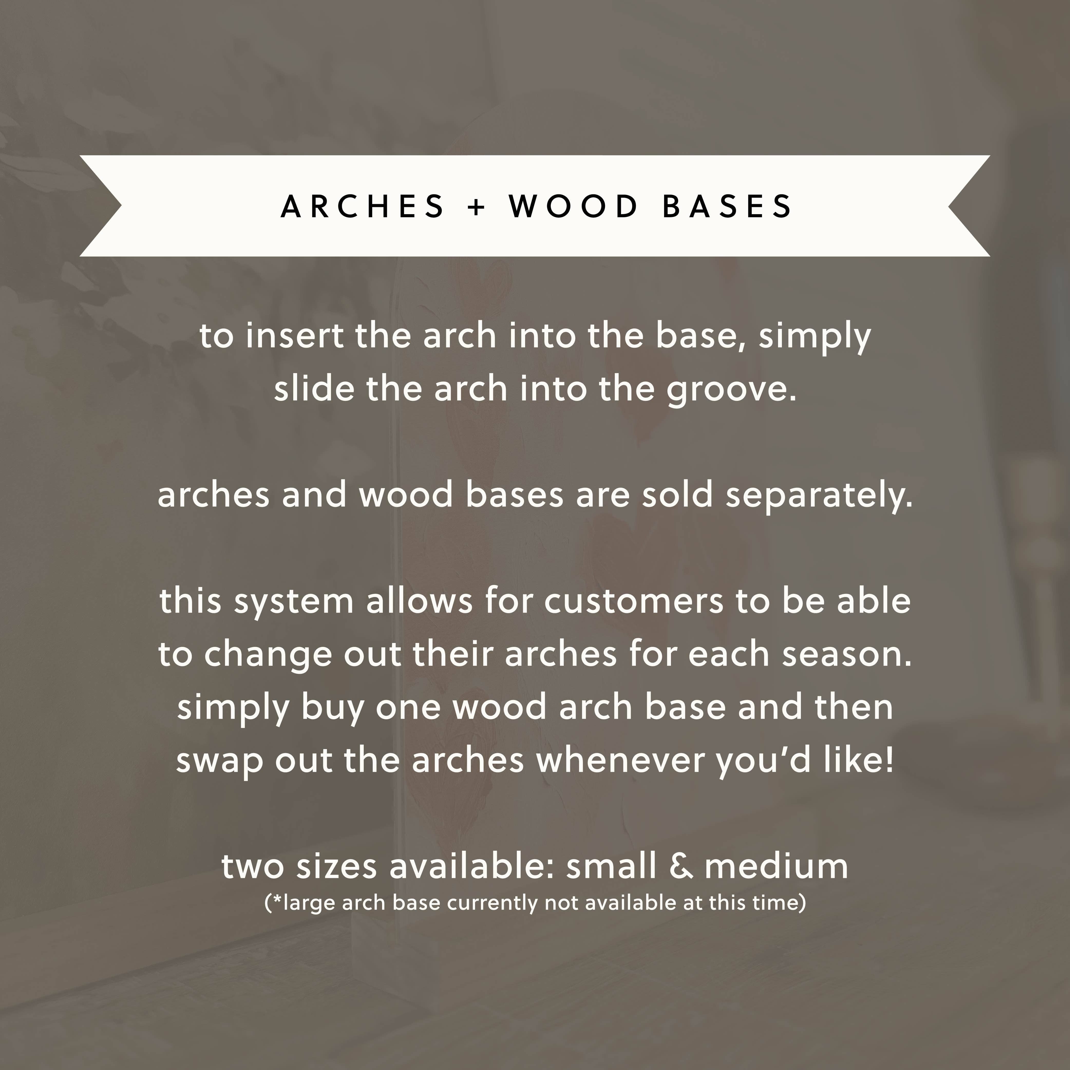 Lily and Sparrow - Wholesale Decorative Tabletop Object - Arch Wood Base *BASE ONLY! Arches Sold Separately*4