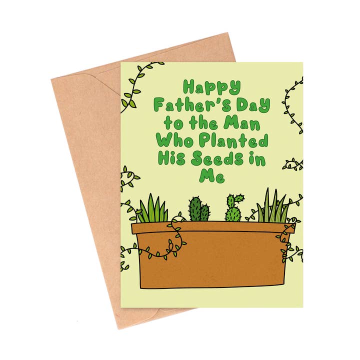 Planted Seeds Husband Fathers Day Card for wholesale by Siyo Boutique