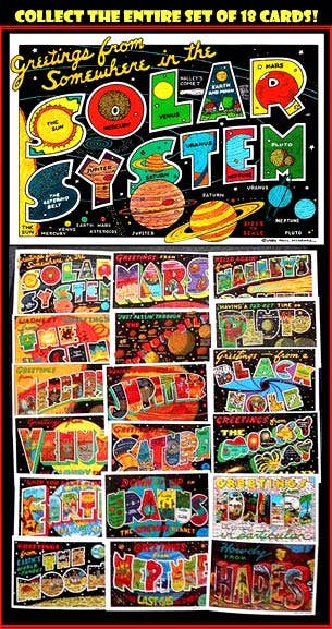 VisionWorks LLC - Vente Cartes postales - Carte postale. Salutations de Mars. Vacances Visuelles1