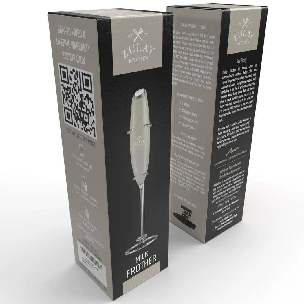 Zulay Kitchen - Wholesale Kitchen Tool/Gadget - Powerful Handheld Milk Frother with Stand4