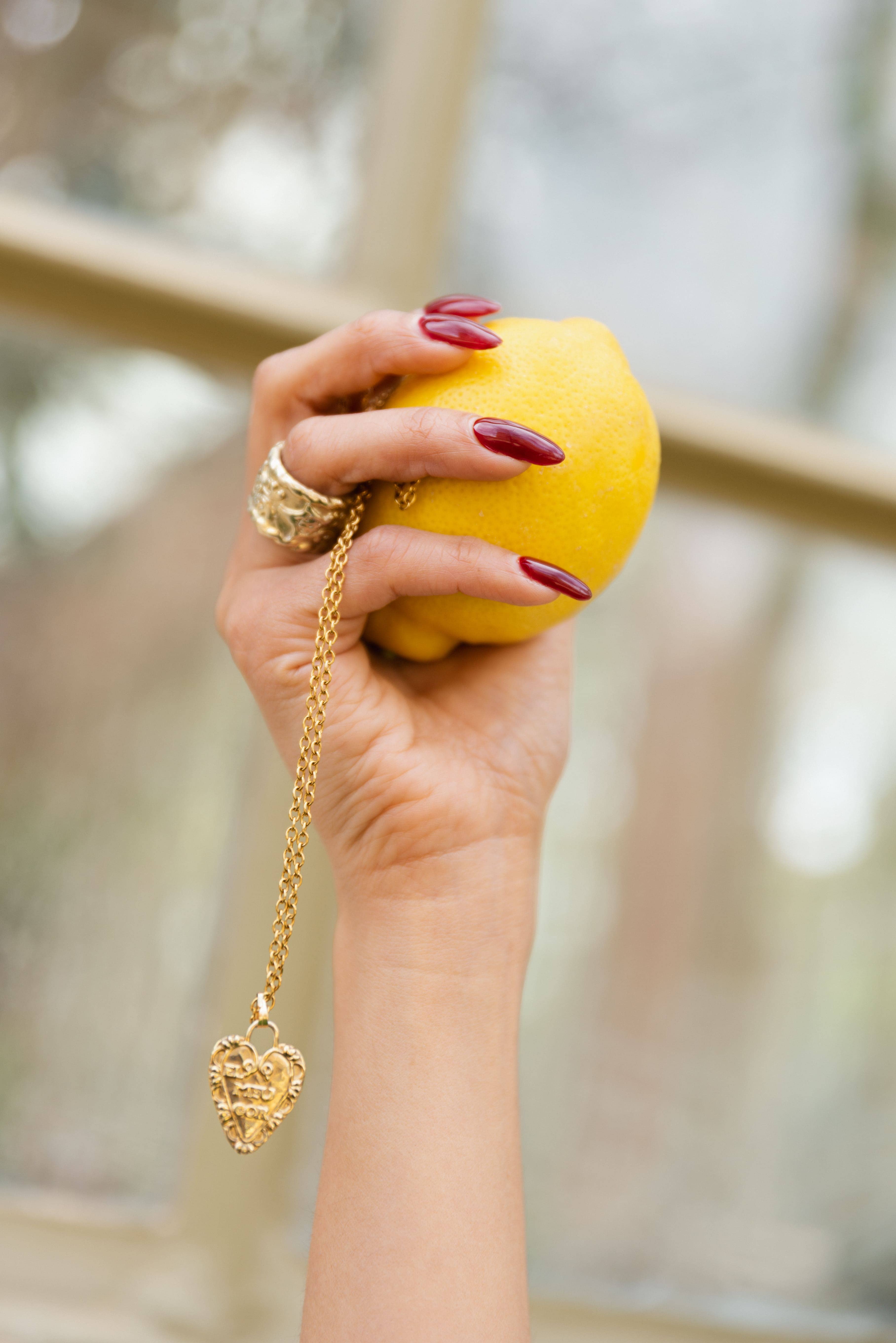 Persea Jewelry - Wholesale Pendant/Charm Necklace - Collar El Meu Cor Oro0