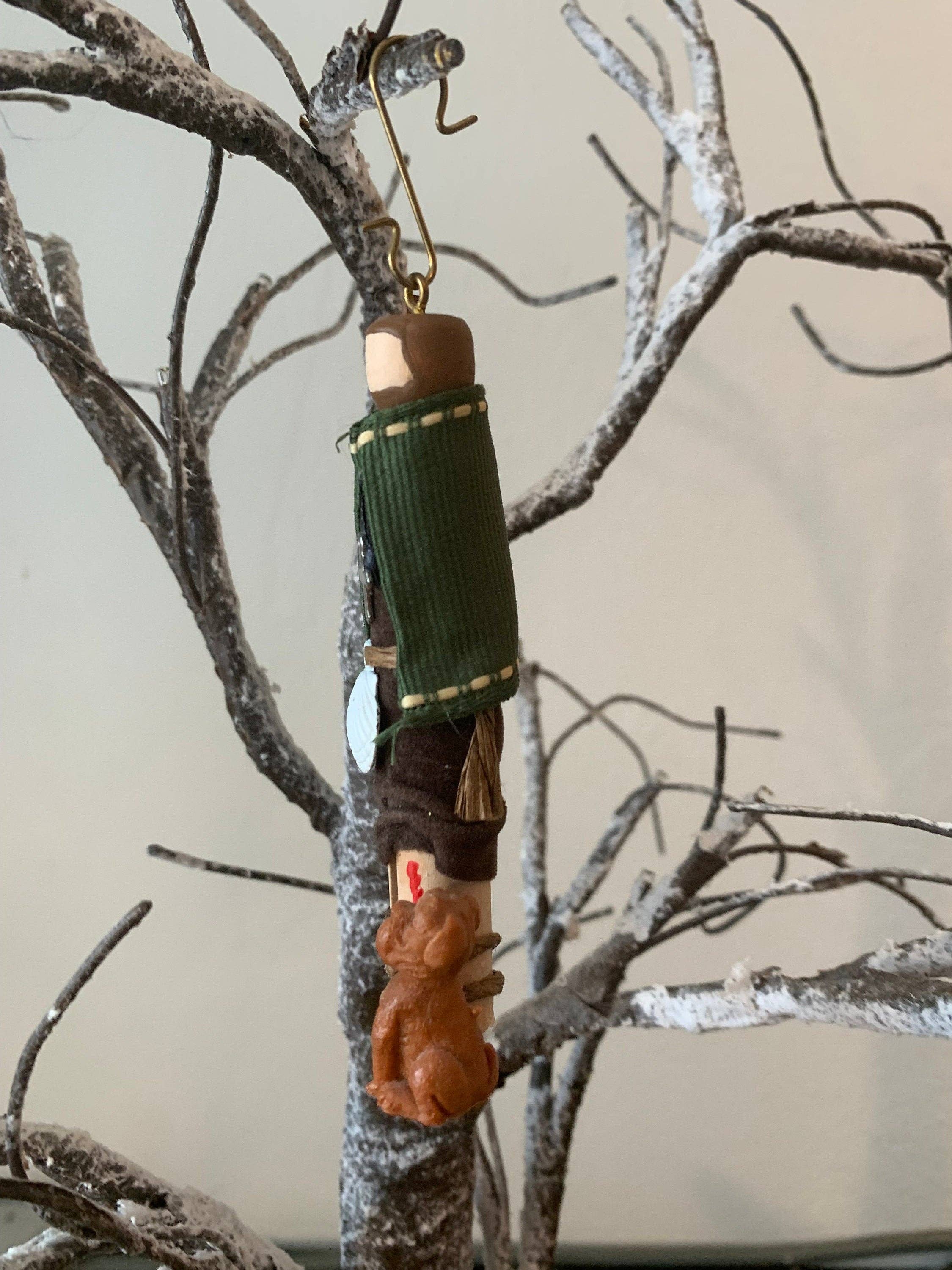 Our Saint Family - Wholesale Ornament - St. Roch (St. Rocco) Wooden Doll Ornament2