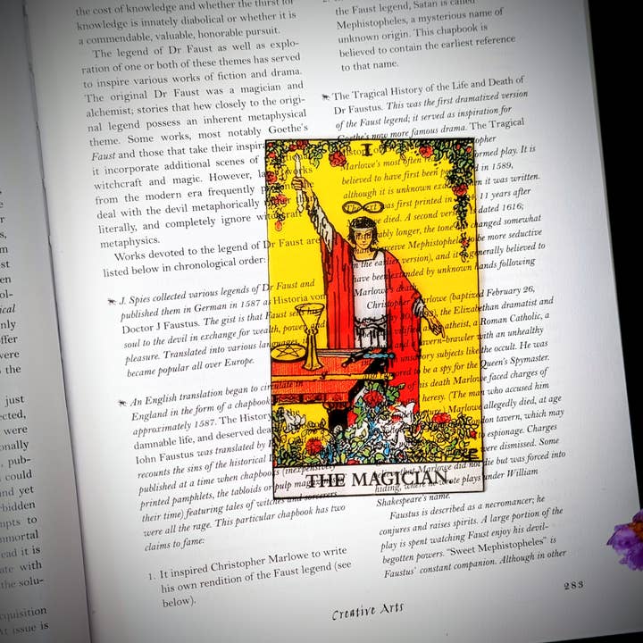 Clear Bookmark - The Magician Tarot Witch Occult for wholesale by Dark Veinlet