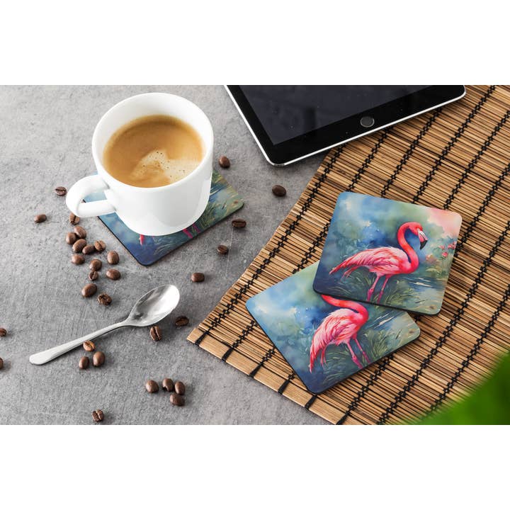 Caroline's Treasures – wholesale Coasters – Flamingo Foam Coaster Set DAC28591