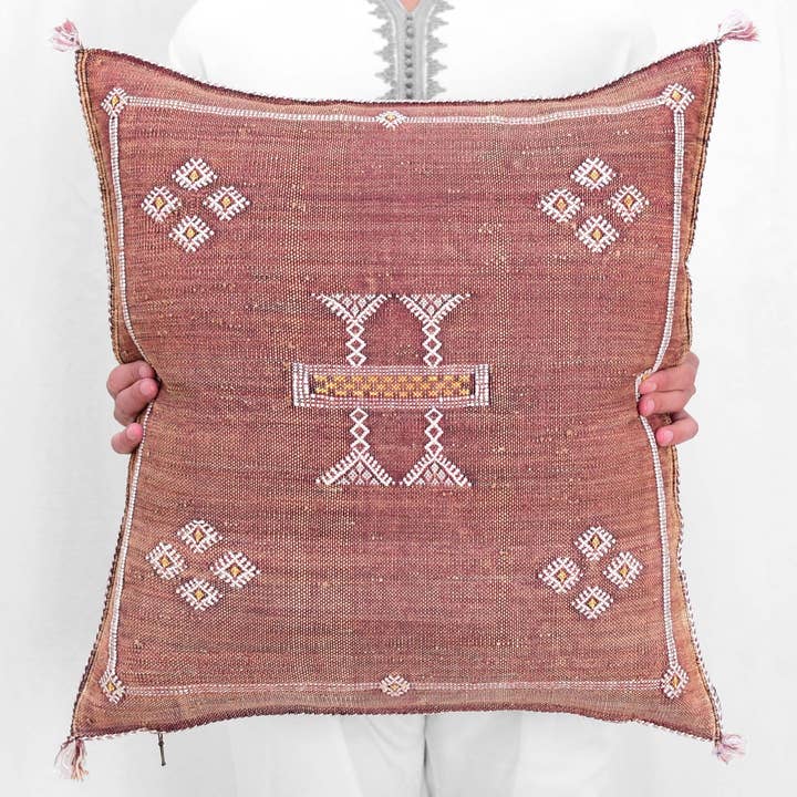Simply Moroccan - Wholesale Throw Pillow Cover - Handwoven Moroccan Cactus Silk Pillows