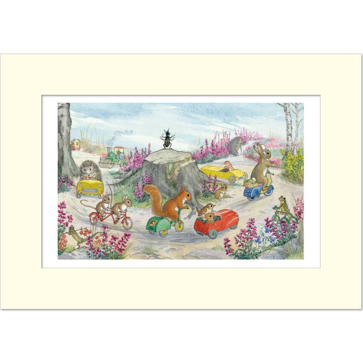 Trafikrundkørslen af Molly Brett - A3 Monteret Print for engroshandel hos Ganymed Press