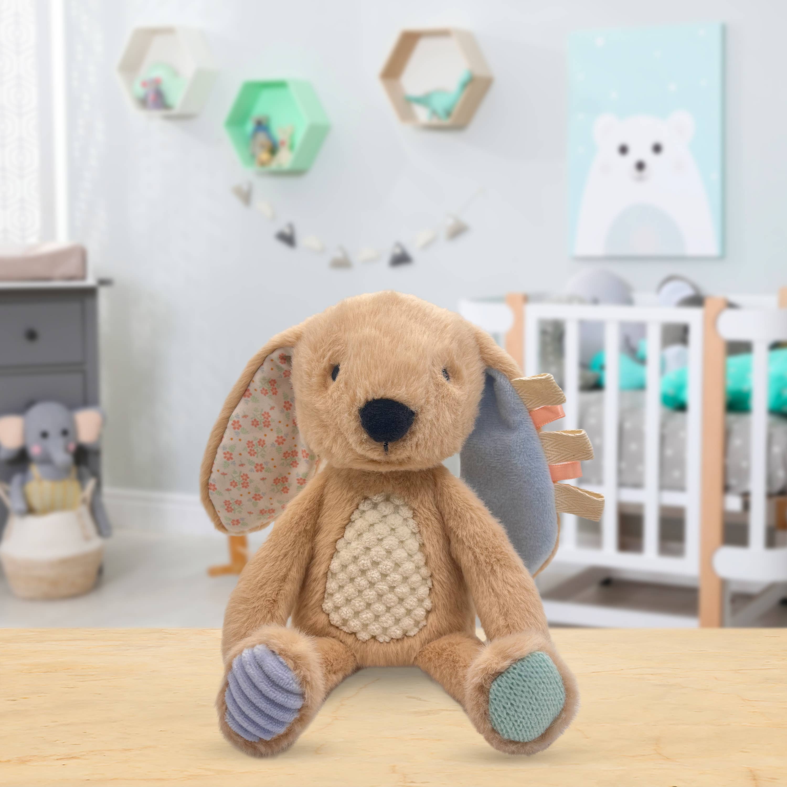 Make Believe Ideas โ wholesale Stuffed/plush toy โ Kids & baby โ Sensory Snuggables Small Plush Bunny - Tan and Blue