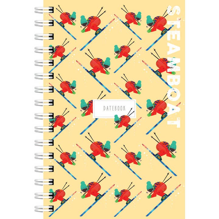 „Steamboat Skier Bear Datebook“ – Abenteuer-inspirierter Planer für den Großhandel von Lilybart LLC