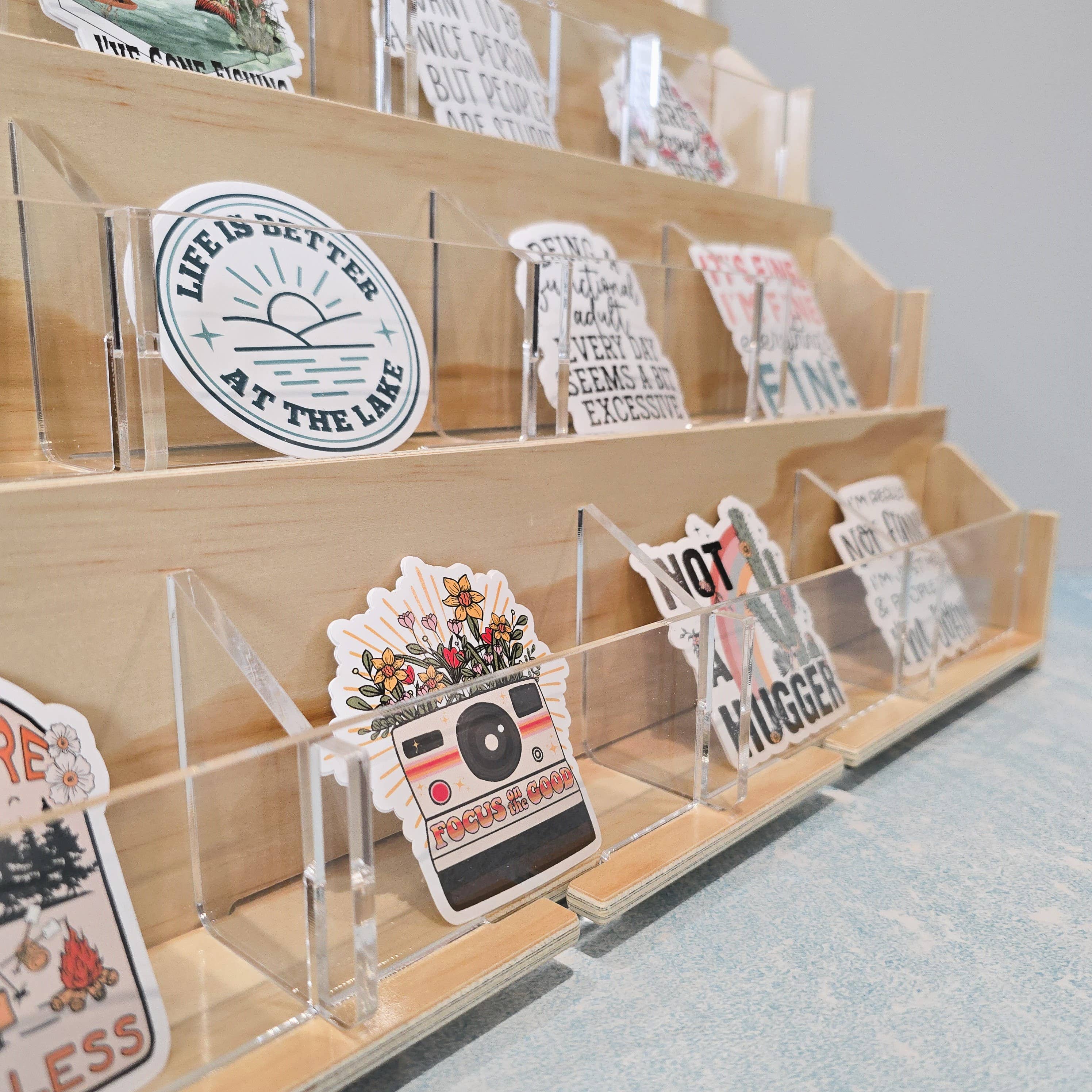 Expression Design Co - Wholesale Retailer Display - Paper & Novelty - 16 Pocket Sticker Display Rack1