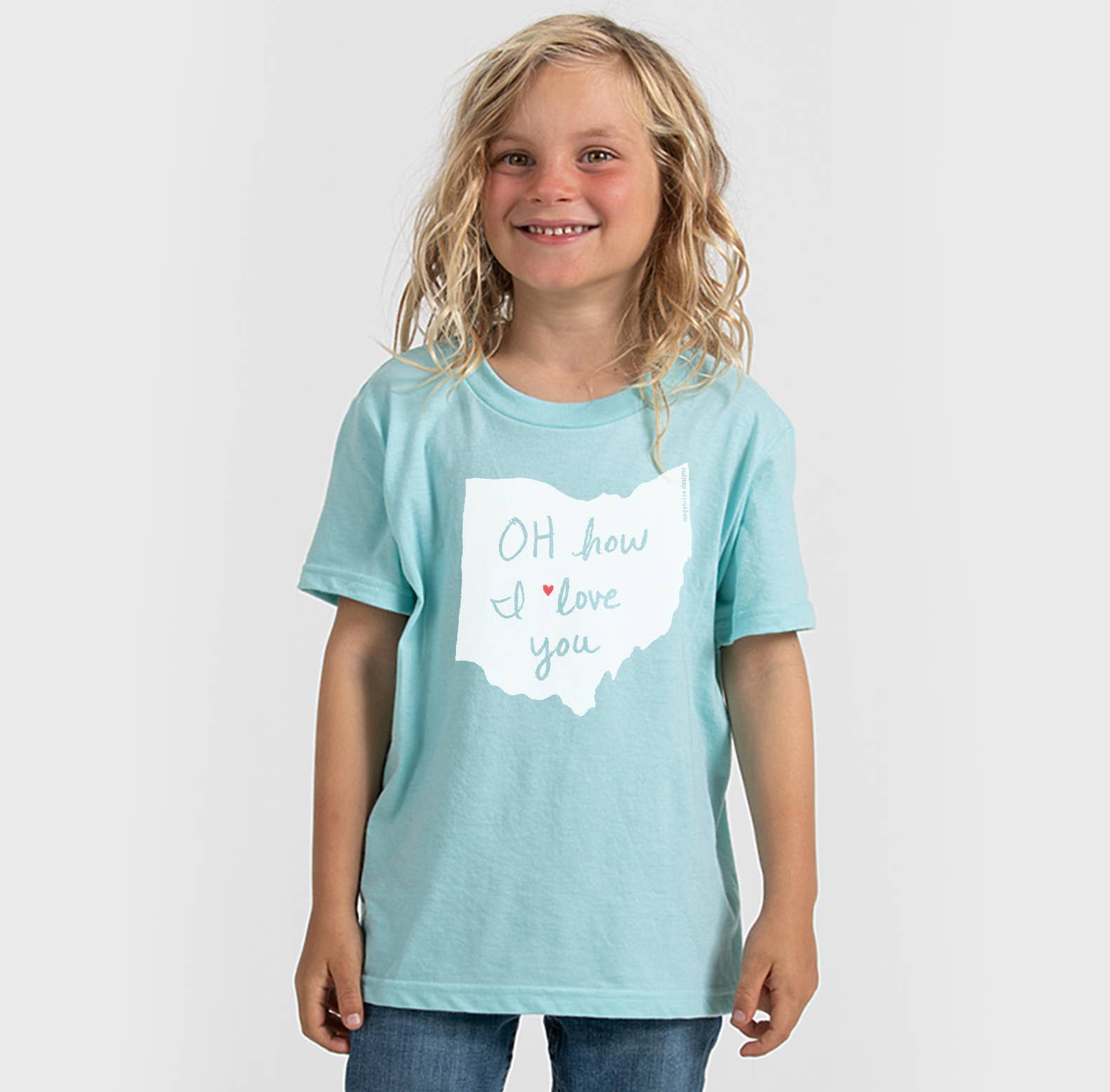 Megan Lee Designs - Wholesale Screen Printed T-Shirt - Kids - OH How I Love You (Ohio) : Youth Tee2