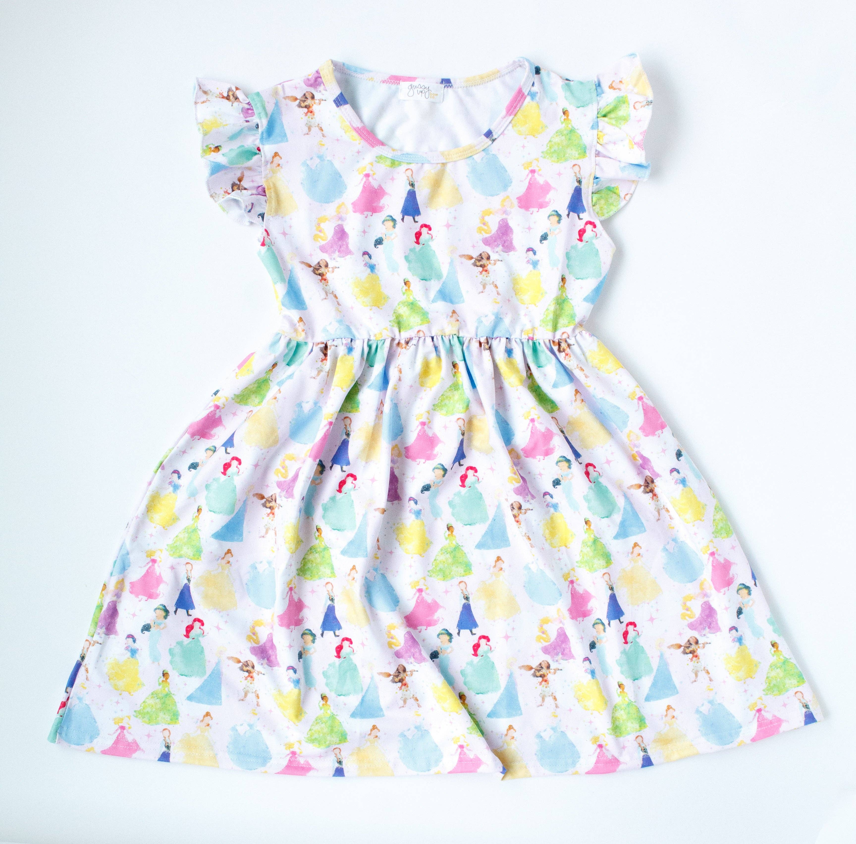 Gussy Up Bow Co - Vente Robe – enfant - Robe de Princesse Aquarelle | Filles0