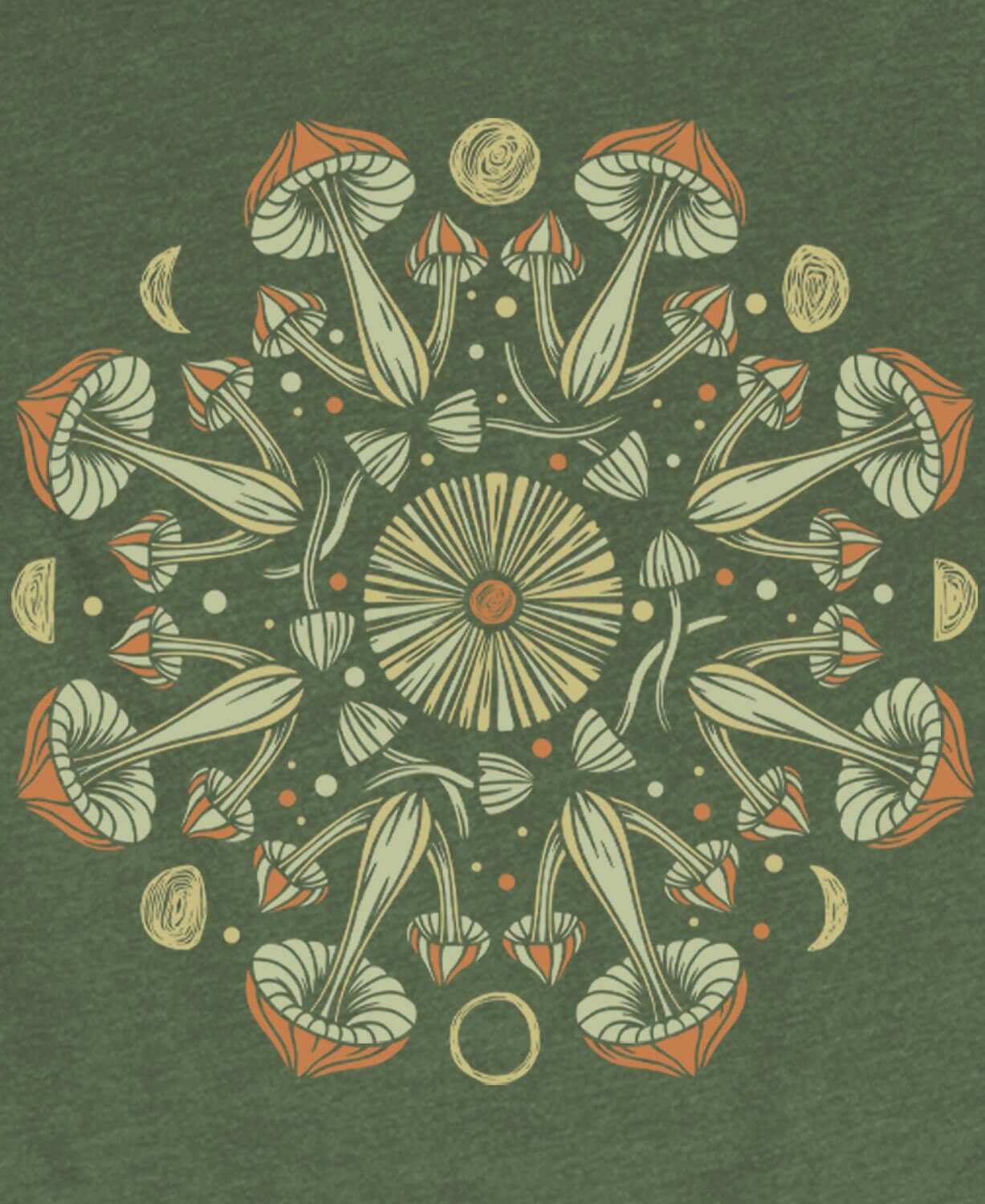 Soul Flower - Wholesale Screen Printed T-Shirt - Unisex - Mushroom Mandala Recycled T-Shirt - Unisex - Camping Tees4