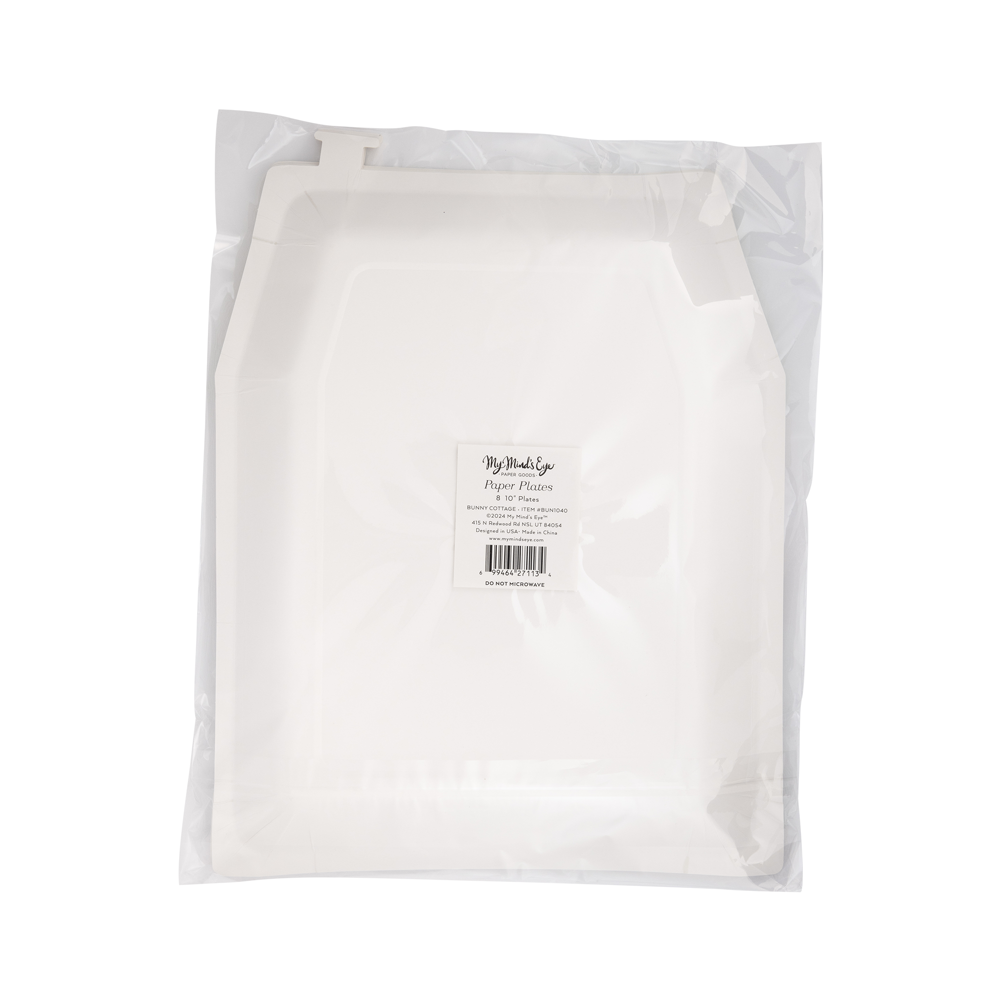 My Mind’s Eye – Engroshandel Engangstallerken – BUN1040 - Kanin Sommerhus Formet Papir Tallerken2