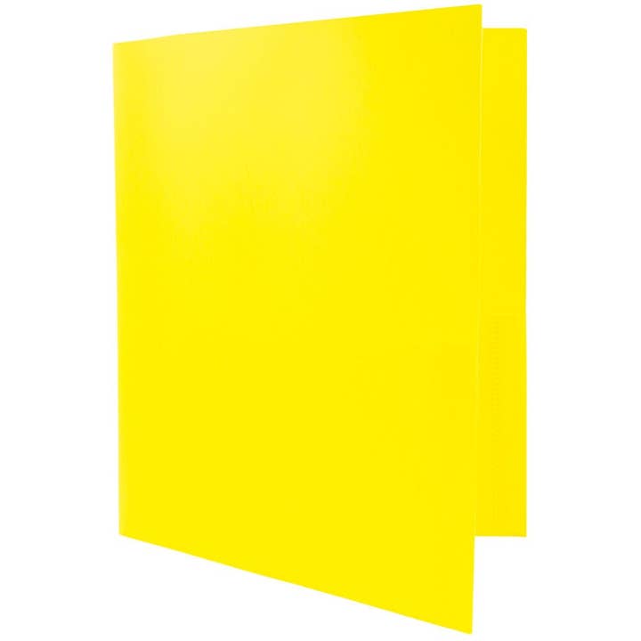 JAM PAPER - Wholesale Folders - Plastic Color POP 2 Pocket Folders with Metal Prongs, 6-Pack