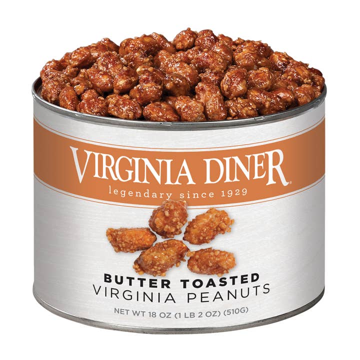 18 oz Butter Toasted Peanuts for wholesale by Virginia Diner, Inc.