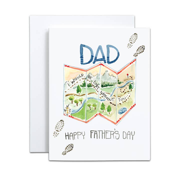 I'd Be Lost Without You DAD Greeting Card for wholesale by MaryGold Tales
