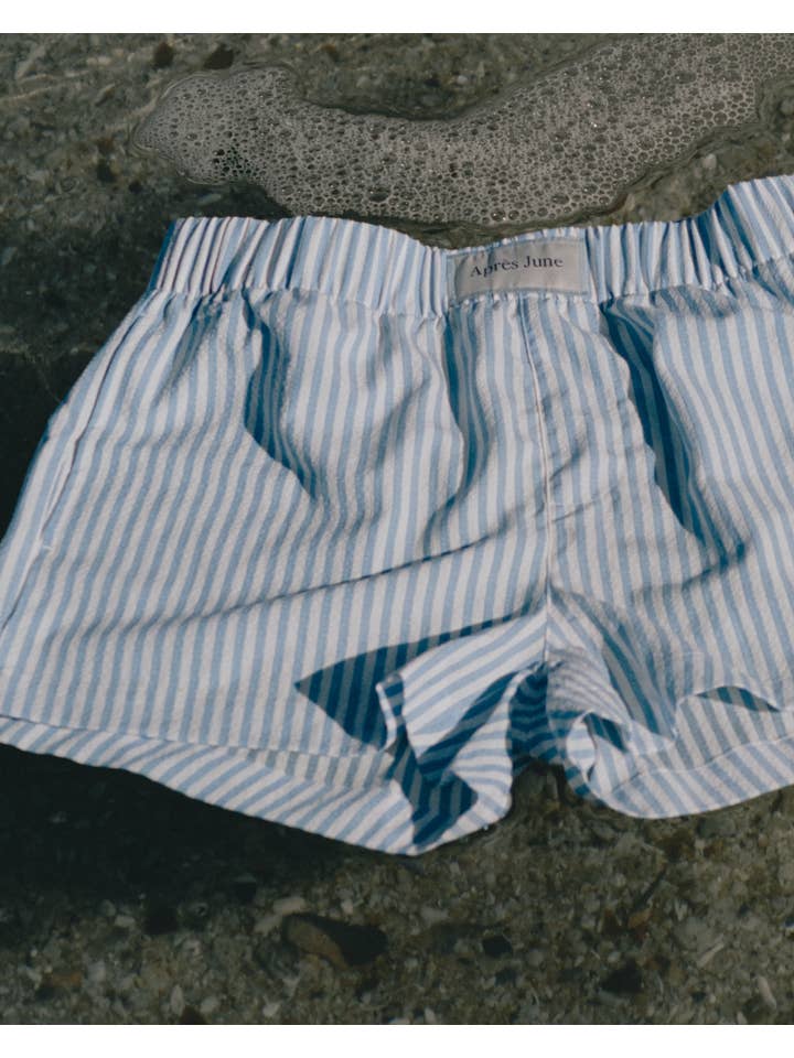 Après June - Wholesale Lounge Shorts - Women's - STRIPED LOUNGE SHORT