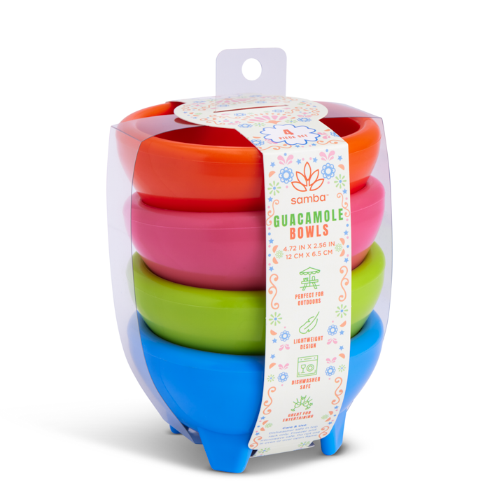 Core Home - Vente Bol - Ensemble de 4 bols à guacamole - Joyful Jamboree 40