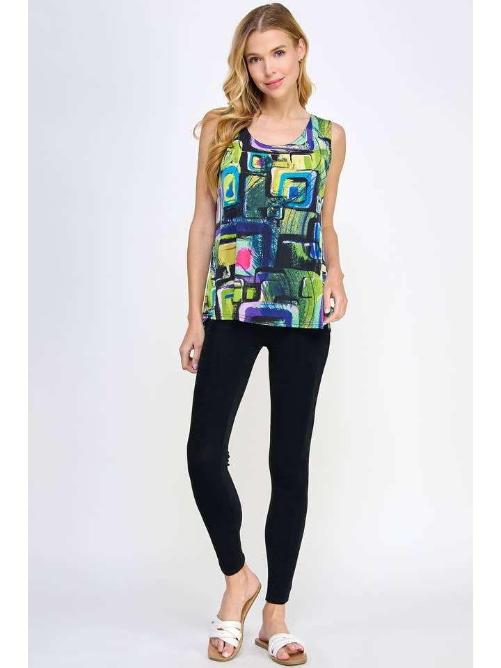 Jostar - Wholesale Knit Top - Women's - HIT Print Sleeveless Tank Top-260HT-TRP1-W400