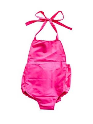 Hot Pink Kole Romper for wholesale by The Baby Bird Boutique