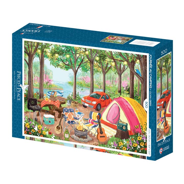 500-piece puzzle - Day at the Campsite for wholesale by Pieces & Peace