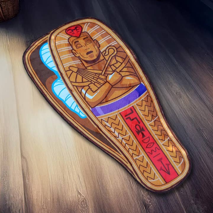 Rugendary Trade LLC – wholesale Badrumsmatta – Kista Mummy Matta: Gotisk Halloween Badrumsdekor0