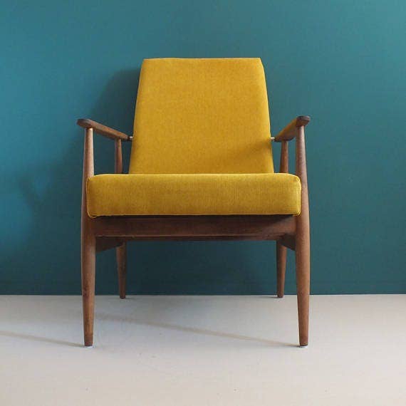 Workshop of Forms - Wholesale Stoel - Vintage fauteuil uit midden eeuw, mosterd, gerestaureerd3